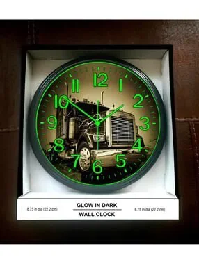 Peterbilt Clock Other | Peterbilt 379 Semi Truck Glow In The Dark Wall Clock Trucker ...